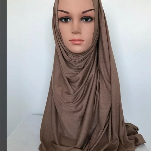 Premium Cotton Jersey Stretchable Hijab Plain Long Maxi Scarf Wrap - Picture 3 of 15